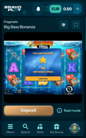 bravoplay casino fs screenshot