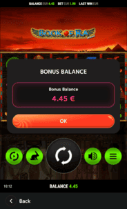 Iris Casino Bonus Balance Screen