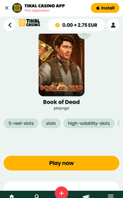 tikal casino win screenshot