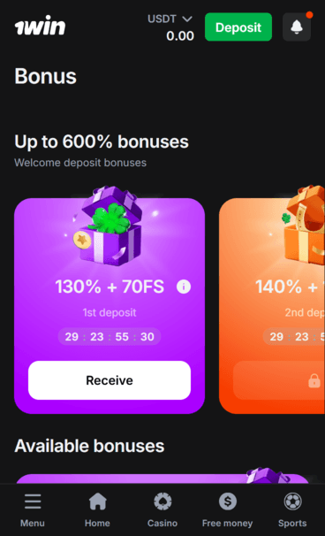 1win casino wb screenshot