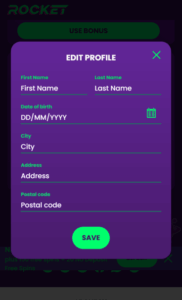 casinorocket profile screenshot