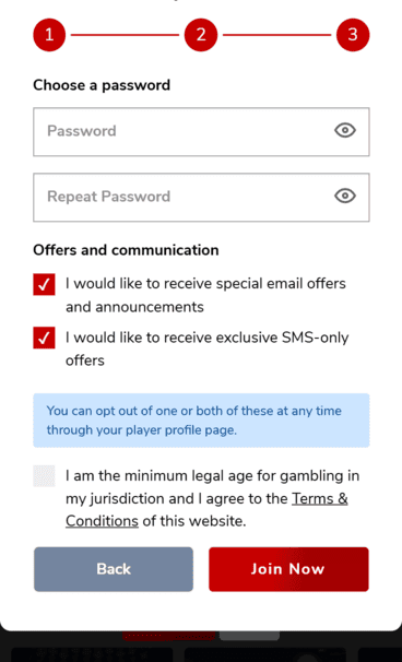 Jackspay casino email screenshot