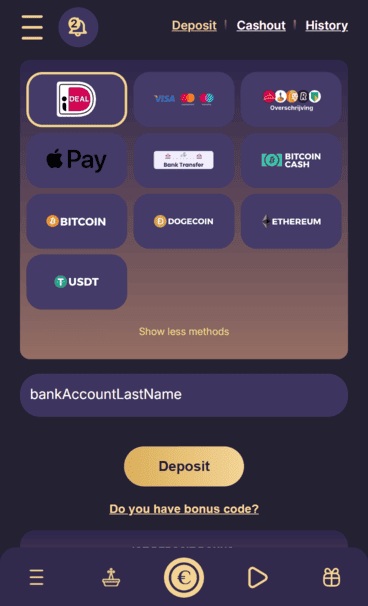 spinchester_casino_deposit_screenshot Spinchester Casino deposit screenshot
