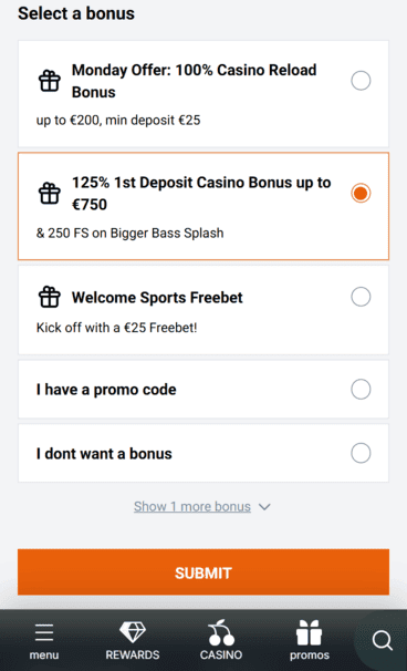 SpinTexas Casino WB Screenshot