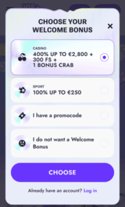 Vipsta Casino wb screenshot