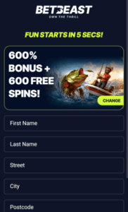 BetBeast Casino profile screenshot