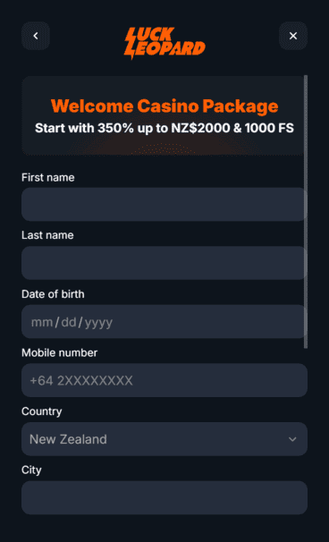 LuckLeopard Casino Profile Screenshot