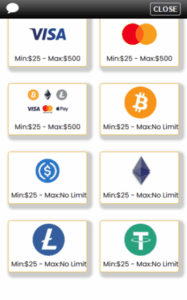 lucky owl club casino banking screenshot