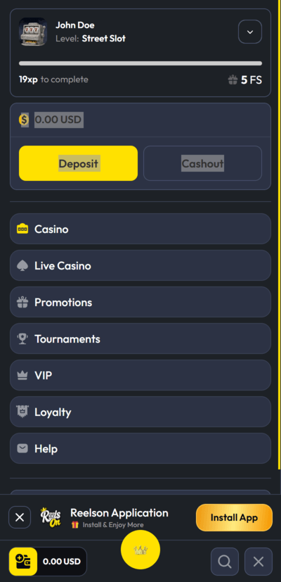 Reelson Casino Locate Bonus