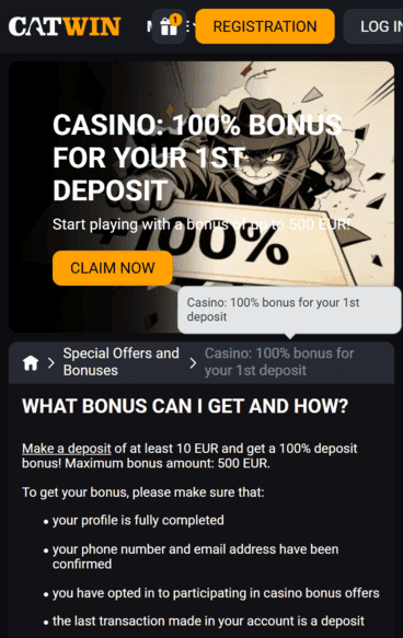 SpinWin Casino Bonus Banner