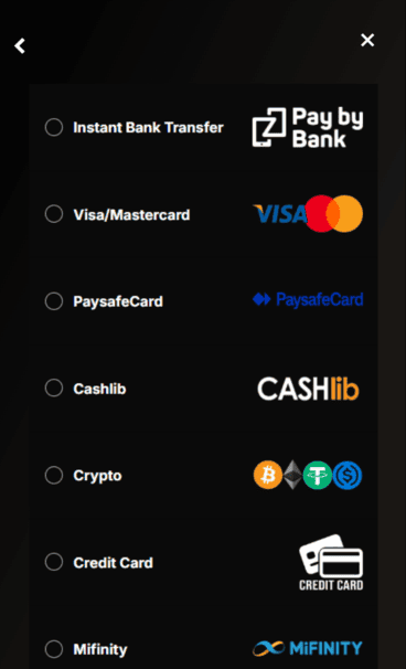 USpin.me casino deposit screenshot