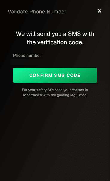 USpin.me casino verification screenshot