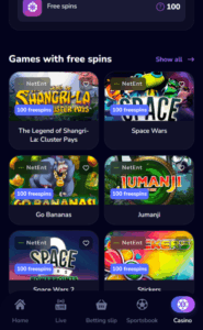 WinKey Casino Games Screenshot