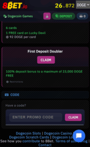 8Bet Casino WB Screenshot