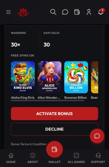 KnuckleKings Casino NDB Screenshot