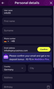 Maggico Casino profile screenshot