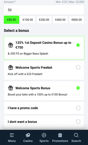 SpinnyCasino wB Screenshot