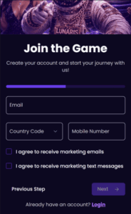 Lunaris casino profile screenshot